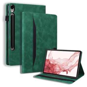 Capa Folio para Samsung Galaxy Tab S11/S10 Lite/S10 FE/S9 FE/S9/S8/S7 Business Style - Verde
