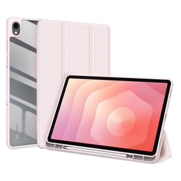 Bolsa Fólio Inteligente Tri-Fold Dux Ducis Toby para Samsung Galaxy Tab S11 - Cor-de-Rosa Claro