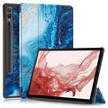 Bolsa Fólio Inteligente Tri-Fold para Samsung Galaxy Tab S9+ - Onda do Mar