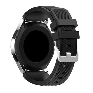 Samsung Galaxy Watch 46mm Bracelete de silicone com textura de sarja - Preto