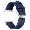 Bracelete em Pele para Samsung Galaxy Watch Ultra 2024/2025 com Conectores - 47mm - Azul