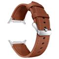 Bracelete em Pele para Samsung Galaxy Watch Ultra 2024/2025 com Conectores - 47mm - Castanho