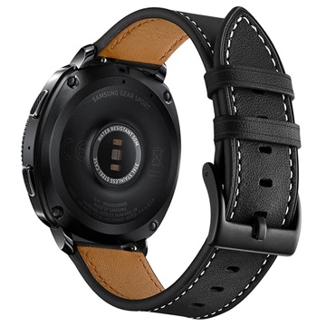Bracelete de Pele para Samsung Galaxy Watch4/Watch4 Classic - Preto