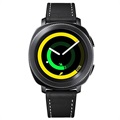 Bracelete de Pele para Samsung Galaxy Watch4/Watch4 Classic - Preto