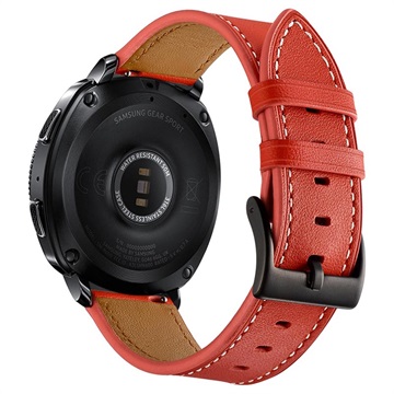 Bracelete de Pele para Samsung Galaxy Watch4/Watch4 Classic - Vermelho