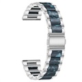Bracelete em Aço Inoxidável para Samsung Galaxy Watch4/Watch4 Classic – Azul Escuro / Prateado