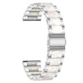 Bracelete em Aço Inoxidável para Samsung Galaxy Watch4/Watch4 Classic – Pérola Branca / Prateado