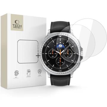 Protetor de ecrã de vidro temperado Samsung Galaxy Watch8 Classic Tech-Protect Glass Fit+ - 46mm - 2 unid. - Transparente
