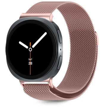 Bracelete Tech-Protect Milanese para Samsung Galaxy Watch8/Watch8 Classic - 40/44/46mm - Cor-de-Rosa Dourado