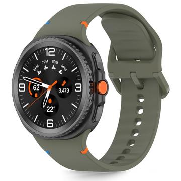 Samsung Galaxy Watch8/Watch8 Classic Bracelete de silicone Tech-Protect - 40mm/44mm/46mm - Verde Exército