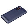 Capa de TPU Escovado para Samsung Galaxy Xcover 5 - Fibra de Carbono - Azul