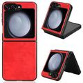 Capa Plástica Revestida para Samsung Galaxy Z Flip6/Z Flip7 FE - Vermelho