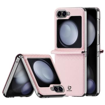 Capa Flip Dux Ducis Bril para Samsung Galaxy Z Flip6/Z Flip7 FE - Cor-de-Rosa