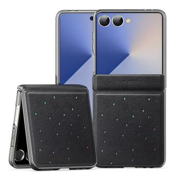 Capa com padrão de estrelas Samsung Galaxy Z Flip7 Dux Ducis Stex - Preto