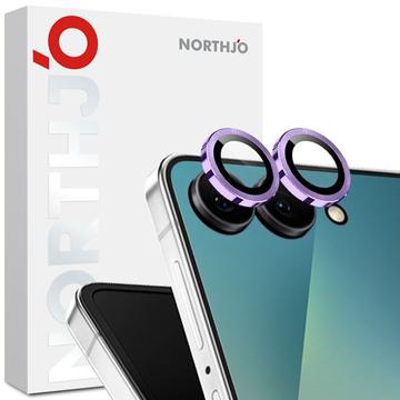 Conjunto de proteção da lente da câmara Samsung Galaxy Z Flip7 Northjo - Roxo