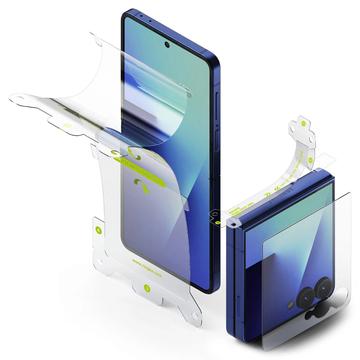 Samsung Galaxy Z Flip7 Ringke Conjunto de proteção 3 em 1 Pro - Transparente - 3 peças.