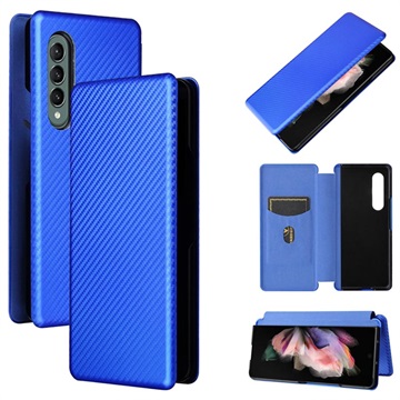 Bolsa Flip para Samsung Galaxy Z Fold3 5G - Fibra de Carbono - Azul