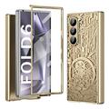 Capa de plástico galvanizada Samsung Galaxy Z Fold6 Mechanical Legend - Ouro