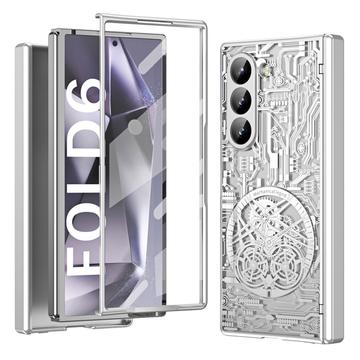 Capa de plástico galvanizada Samsung Galaxy Z Fold6 Mechanical Legend - Prata
