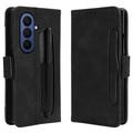 Capa para carteira com porta-canetas para Samsung Galaxy Z Fold7 - Preto