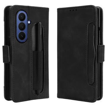 Capa para carteira com porta-canetas para Samsung Galaxy Z Fold7 - Preto
