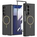 Capa magnética fina GKK para Samsung Galaxy Z Fold7 com proteção de ecrã em vidro temperado - Preto