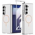 Capa magnética fina GKK para Samsung Galaxy Z Fold7 com proteção de ecrã em vidro temperado - Prata