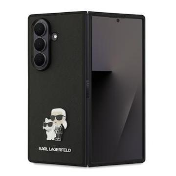 Capa Samsung Galaxy Z Fold7 Karl Lagerfeld Saffiano Metal Karl and Choupette - Preto