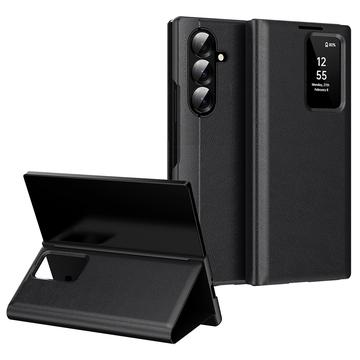 Capa Flip Samsung Galaxy Z Fold7 Smart Clear View com ranhura para cartão - Preto