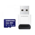 Cartão microSD Samsung PRO Plus 256GB + Leitor de cartões USB (2023) MB-MD256SB/WW - 256GB