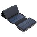 Banco de potência solar Sandberg Active 20W resistente à água com lanterna - 20000mAh, 2x USB-A, USB-C - Preto
