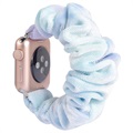 Bracelete Scrunchie para Apple Watch Series 7/SE/6/5/4/3/2/1 - 45mm/44mm/42mm - Tons Azuis