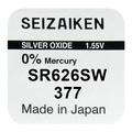 Bateria de óxido de prata Seizaiken 377 SR626SW - 1.55V