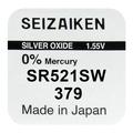 Bateria de óxido de prata Seizaiken 379 SR521SW - 1.55V