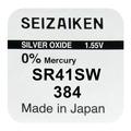Bateria de óxido de prata Seizaiken 384 SR41SW - 1.55V