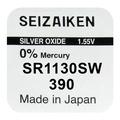Bateria de óxido de prata Seizaiken 390 SR1130SW - 1.55V