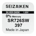 Bateria de óxido de prata Seizaiken 397 SR726SW - 1.55V