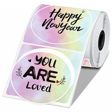 Etiquetas térmicas auto-adesivas para Phomemo M221/M220/M120/M110 - 50x50mm - Redondas