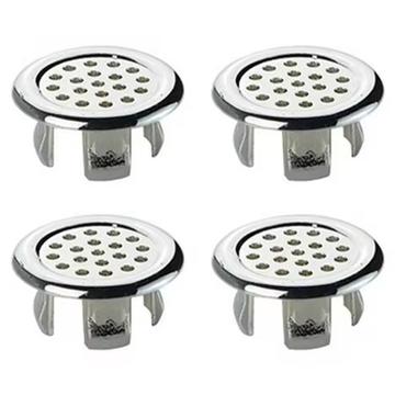 Conjunto de 4 anéis de transbordo decorativos para lava-loiça - Anel de malha