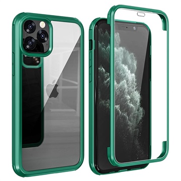 Capa Híbrida Shine&Protect 360 para iPhone 11 Pro Max - Verde / Transparente