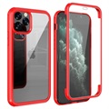 Capa Híbrida Shine&Protect 360 para iPhone 11 Pro Max - Vermelho / Transparente