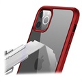Capa Híbrida Shine&Protect 360 para iPhone 11 Pro - Vermelho / Transparente