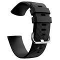 Pulseira de Silicone com Conectores para Fitbit Charge 3 - Preto