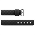 Pulseira de Silicone com Conectores para Fitbit Charge 3 - Preto