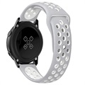 Bracelete em Silicone para Samsung Galaxy Watch Active – Branco / Cinzento