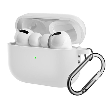 Capa em Silicone com Mosquetão para AirPods Pro 2 - Branco