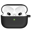Capa em Silicone com Porta-Chaves A060 para AirPods 3 - Preto