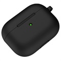 Capa em Silicone com Porta-Chaves A060 para AirPods 3 - Preto