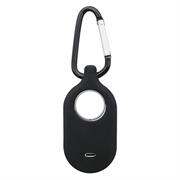 Capa de Silicone com Porta-Chaves para Samsung Galaxy SmartTag 2 - Preto