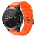Bracelete em Silicone - Garmin Fenix 6 GPS/6 Pro GPS/5/5 Plus - Cor-de-laranja